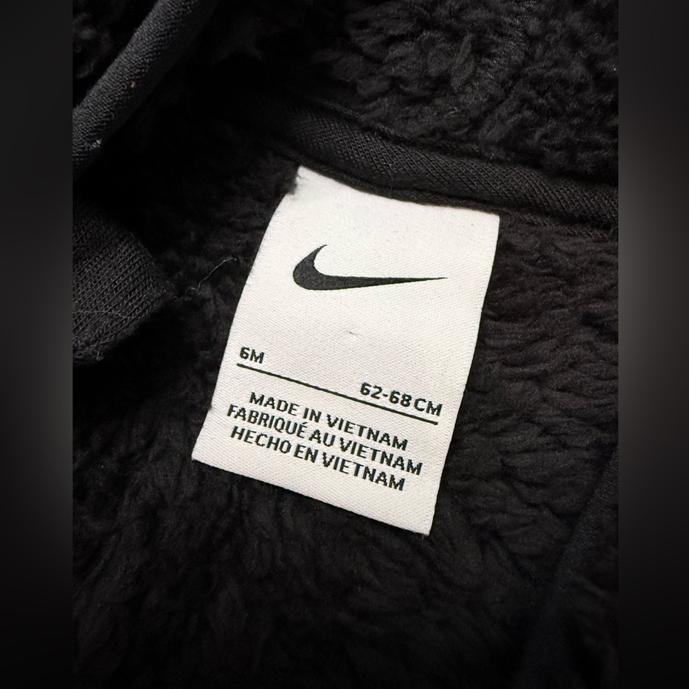 NWT Nike Hooded Sherpa Coverall Black 6M - Picture 2 of 6